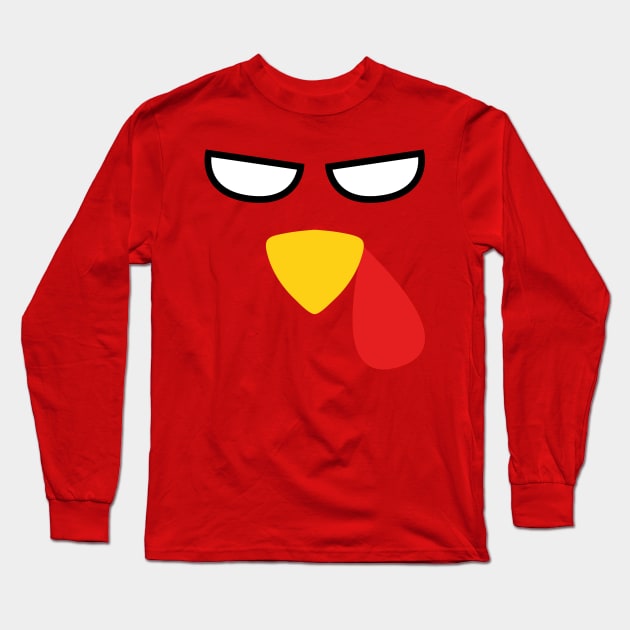 Turkey Face Costume T-Shirt Long Sleeve T-Shirt by SusurrationStudio